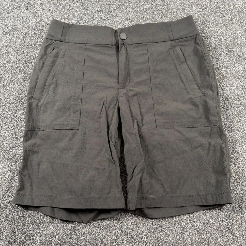 Athleta Trekkie North Shorts Women‎ 6 Dark Gray Ripstop Hiking Athletic Utility